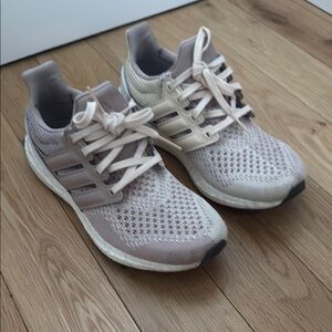 Adidas light pink ultra boost with Breathable Knit Upper